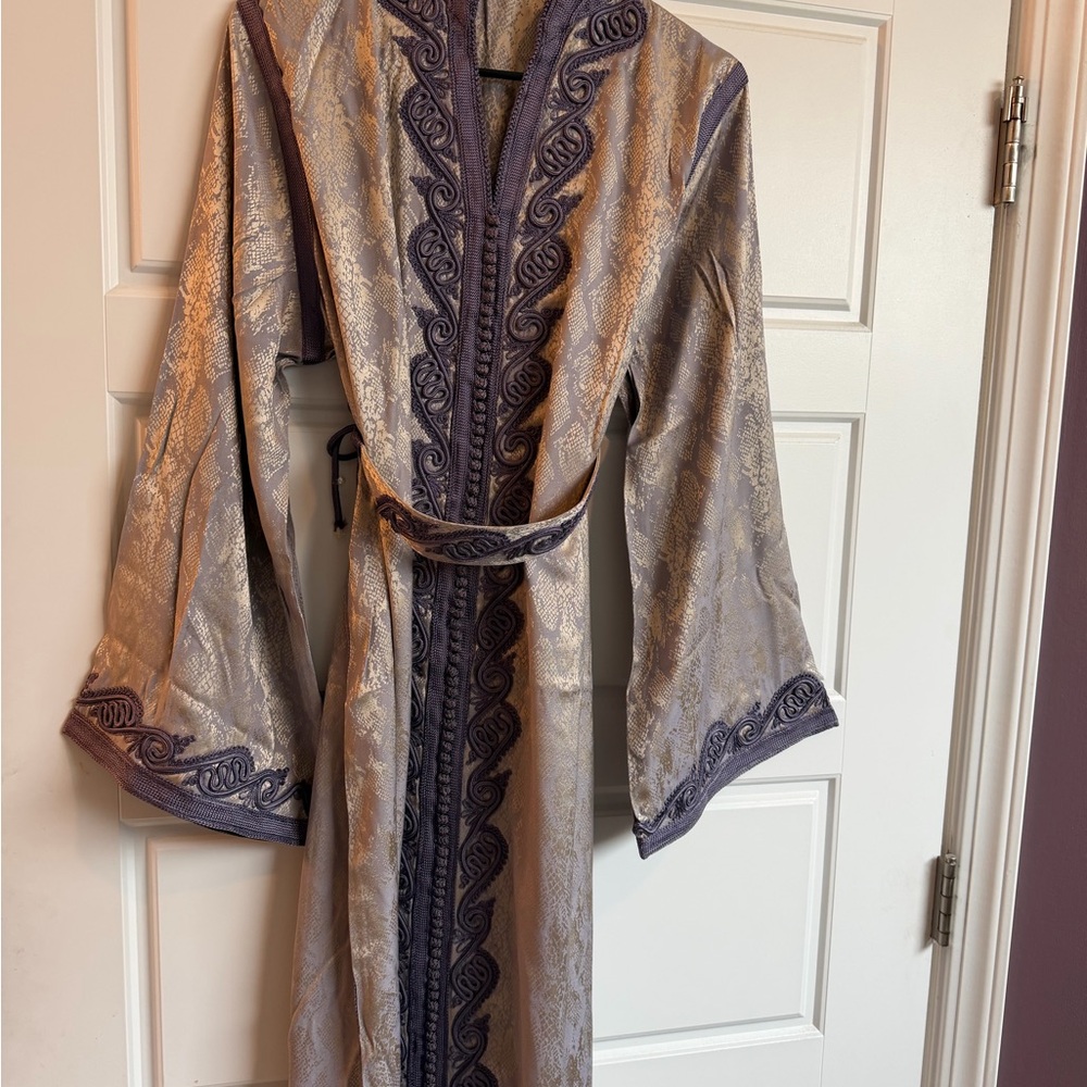 Elegant Purple and Silver Robe